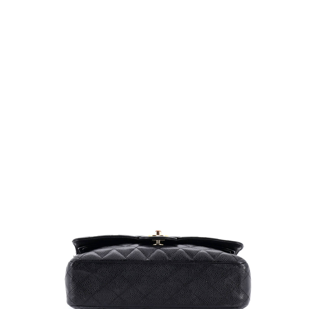 Vintage Classic Double Flap Bag Quilted Caviar Medium