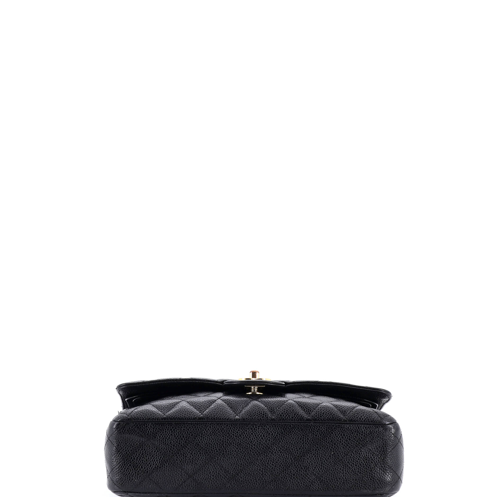 Vintage Classic Double Flap Bag Quilted Caviar Medium