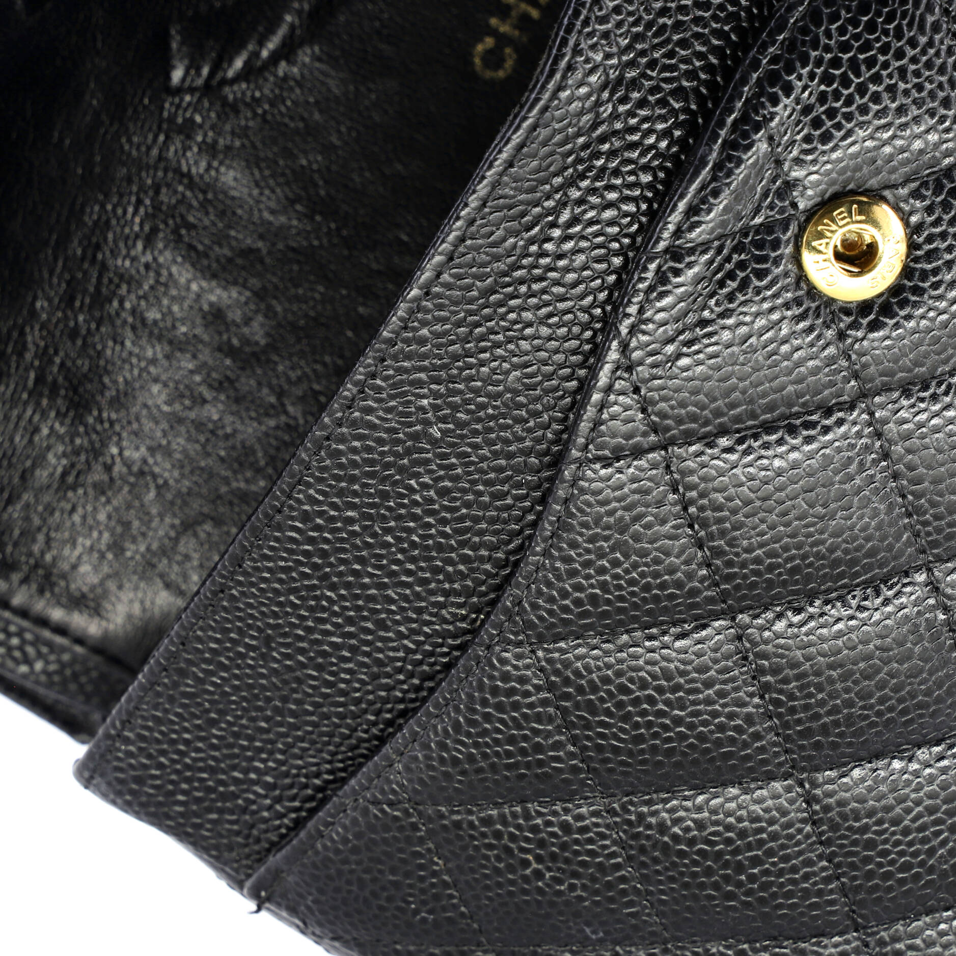Vintage Classic Double Flap Bag Quilted Caviar Medium