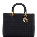 Vintage Lady Dior Bag Cannage Quilt Nylon Large