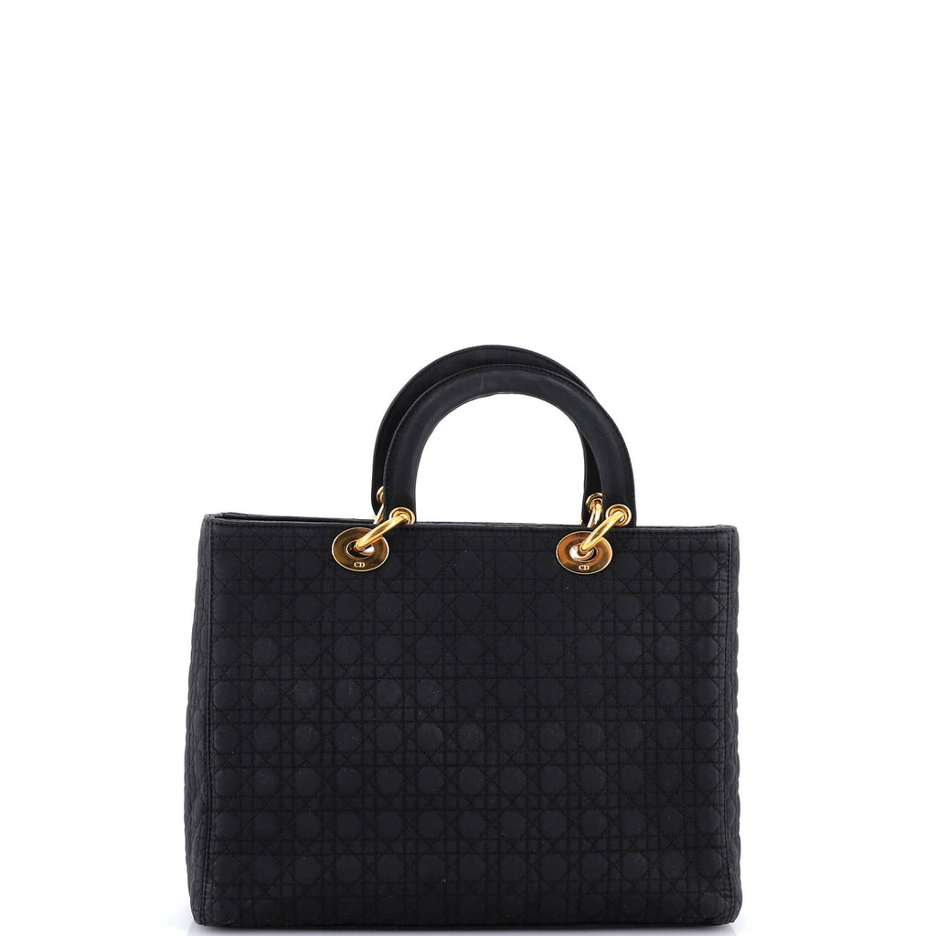 Vintage Lady Dior Bag Cannage Quilt Nylon Large
