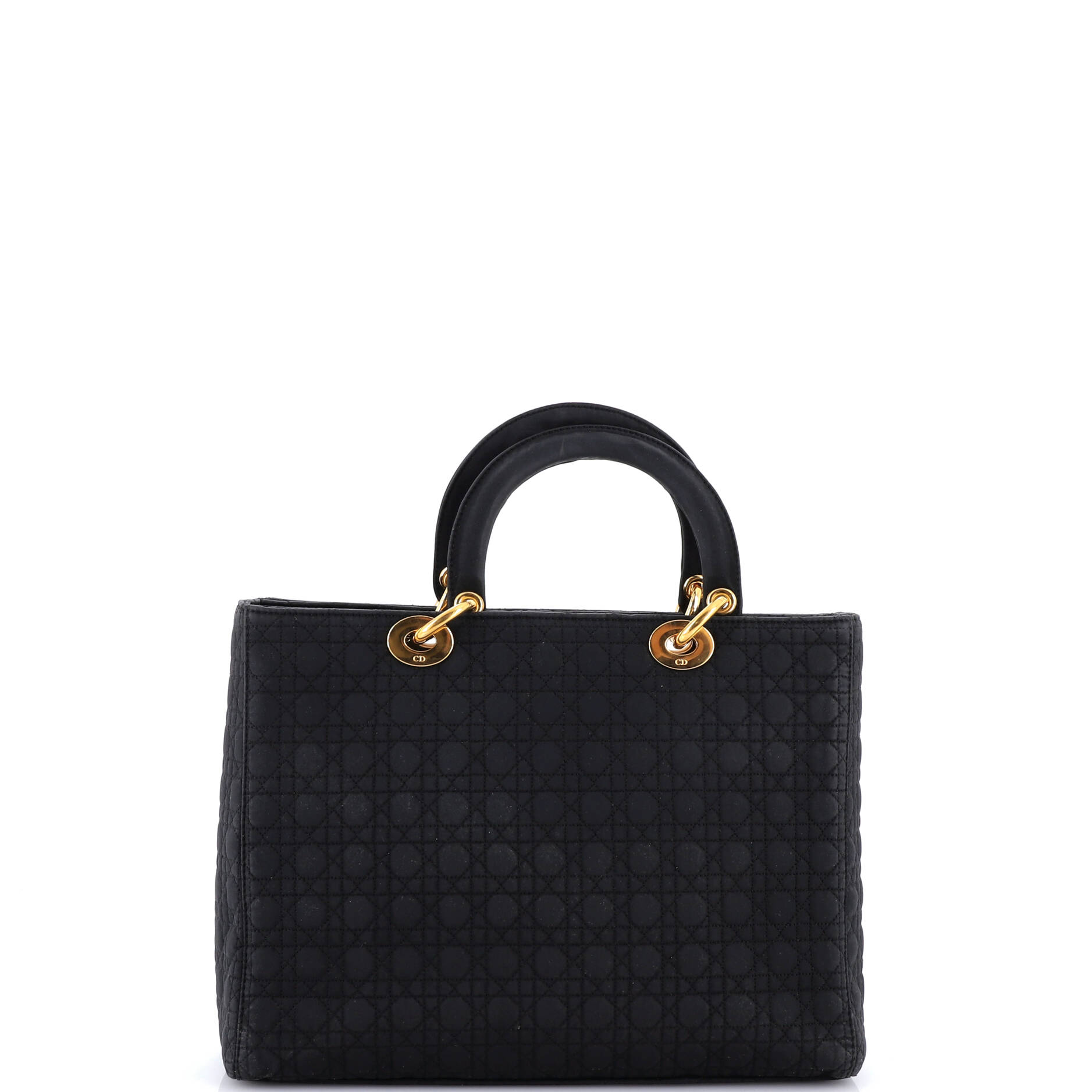 Vintage Lady Dior Bag Cannage Quilt Nylon Large