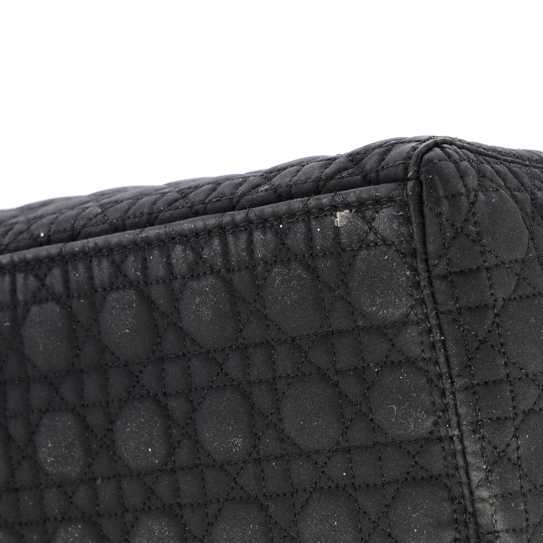 Vintage Lady Dior Bag Cannage Quilt Nylon Large