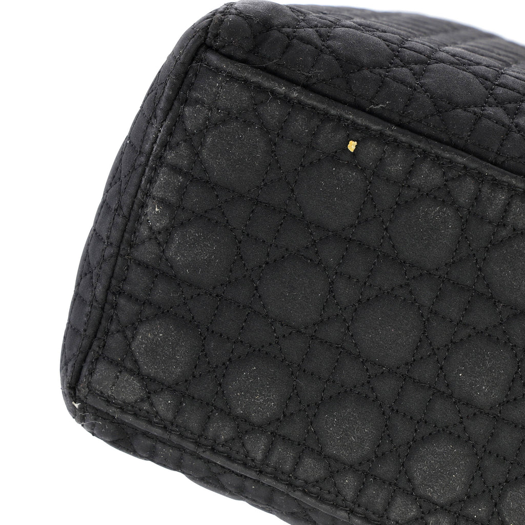 Vintage Lady Dior Bag Cannage Quilt Nylon Large